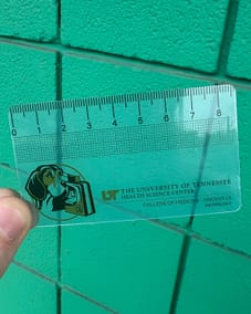 Custom Branded Ruler Card for the University of Tennessee