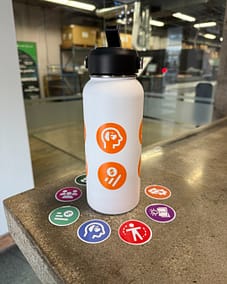 Custom Water Bottle and Stickers