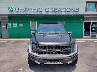 Silver Ford Truck Wrap