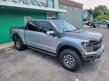Silver Ford Truck Wrap